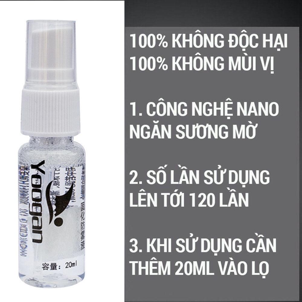 Chai xịt chống mờ kính bơi, kính lặn cao cấp vệ sinh sạch sẽ SPORTY