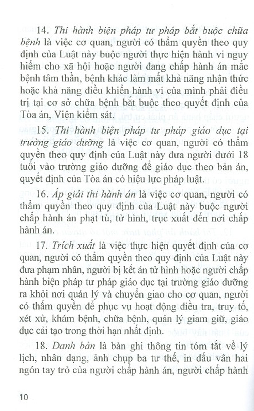 Luật Thi Hành Án Hình Sự