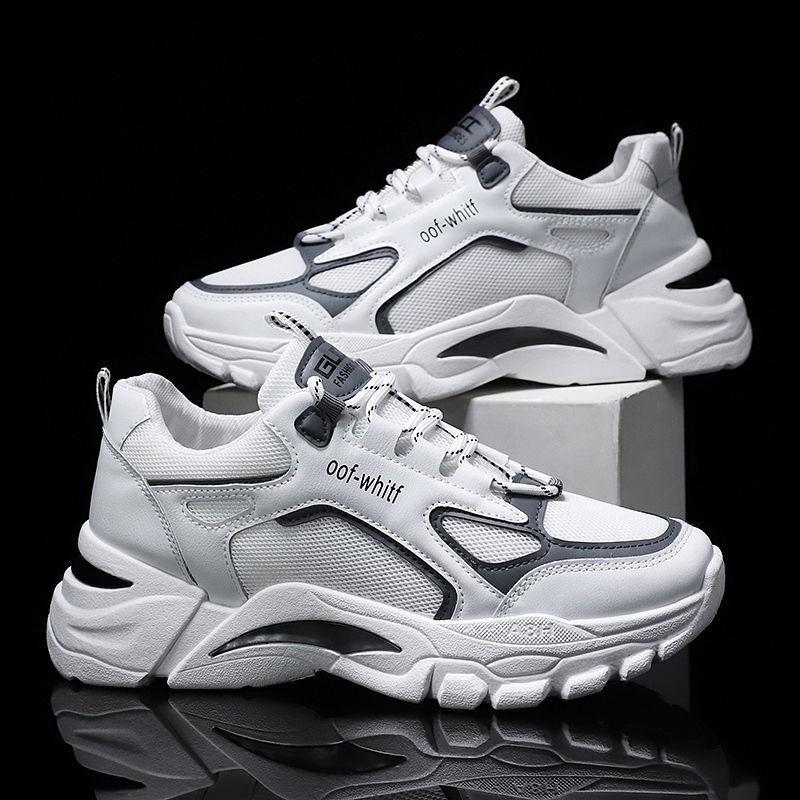 Giày Sneaker Nam Đế Cao Su Non, Giày Nam trend 2022 - Tăng Chiều Cao Tự Nhiên- OFF TRẮNG
