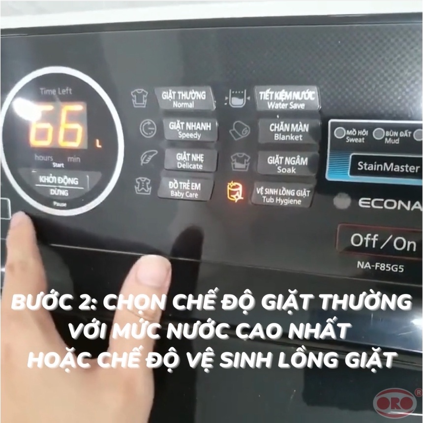 Nước tẩy lồng giặt Oro Nội địa Đức 250ml - Diệt khuẩn, tẩy cặn lồng máy giặt, đường ống