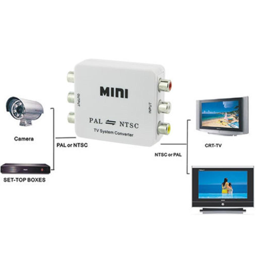 PAL/NTSC/SECAM to PAL/NTSC MINI Bi-directional TV System Switcher Converter