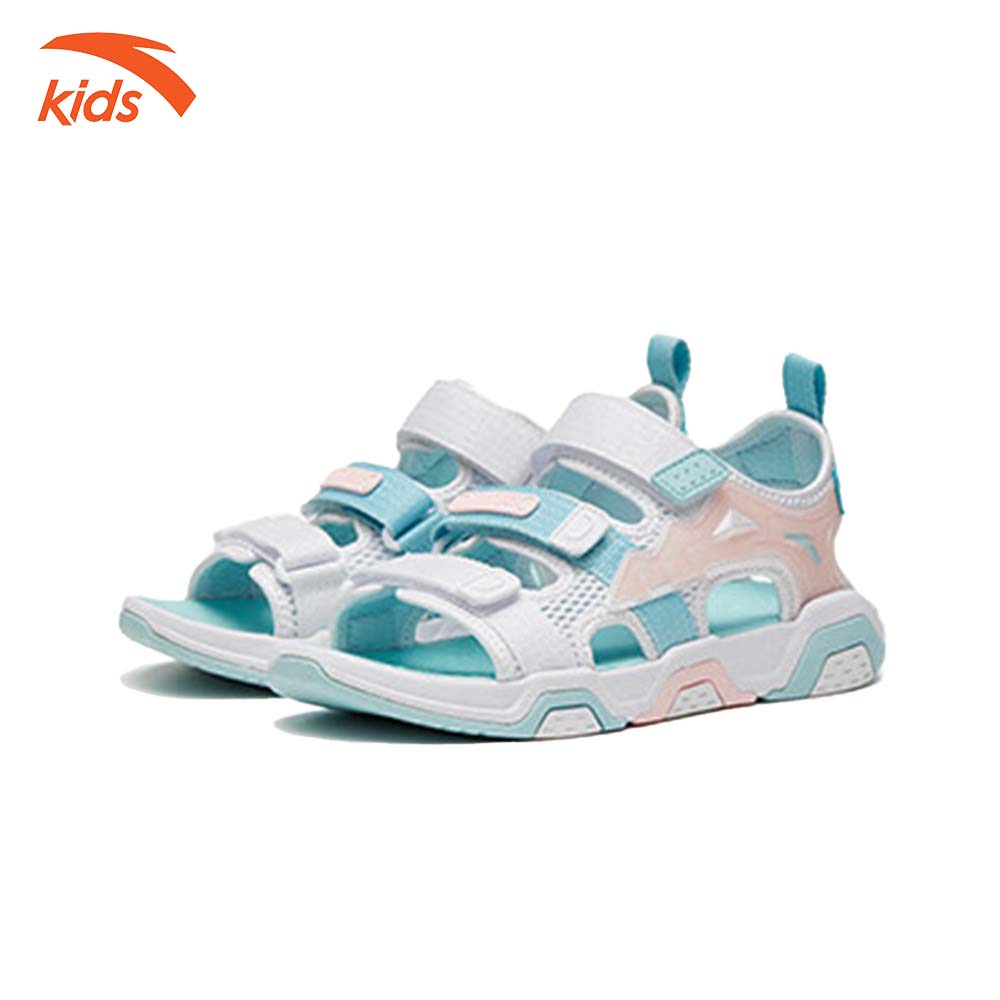 Sandals thời trang thể thao bé gái Anta Kids siêu nhẹ, quai dán tiện lợi, thoáng khí W322326921