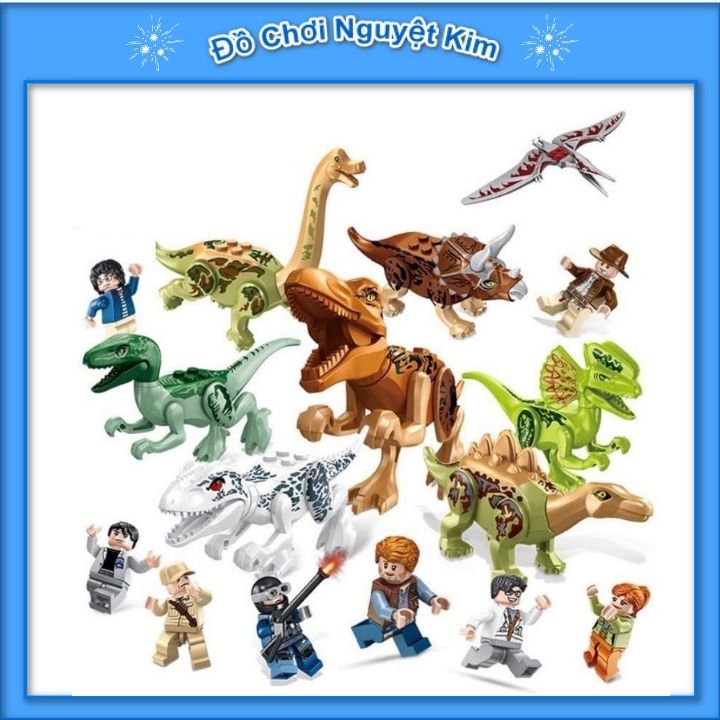 Set 8 Hộp Minifigures Khủng Long Lắp Ráp Xếp Hình Mô Hình Bầy Khủng Long Cổ Đại - Đồ Chơi Trẻ Em