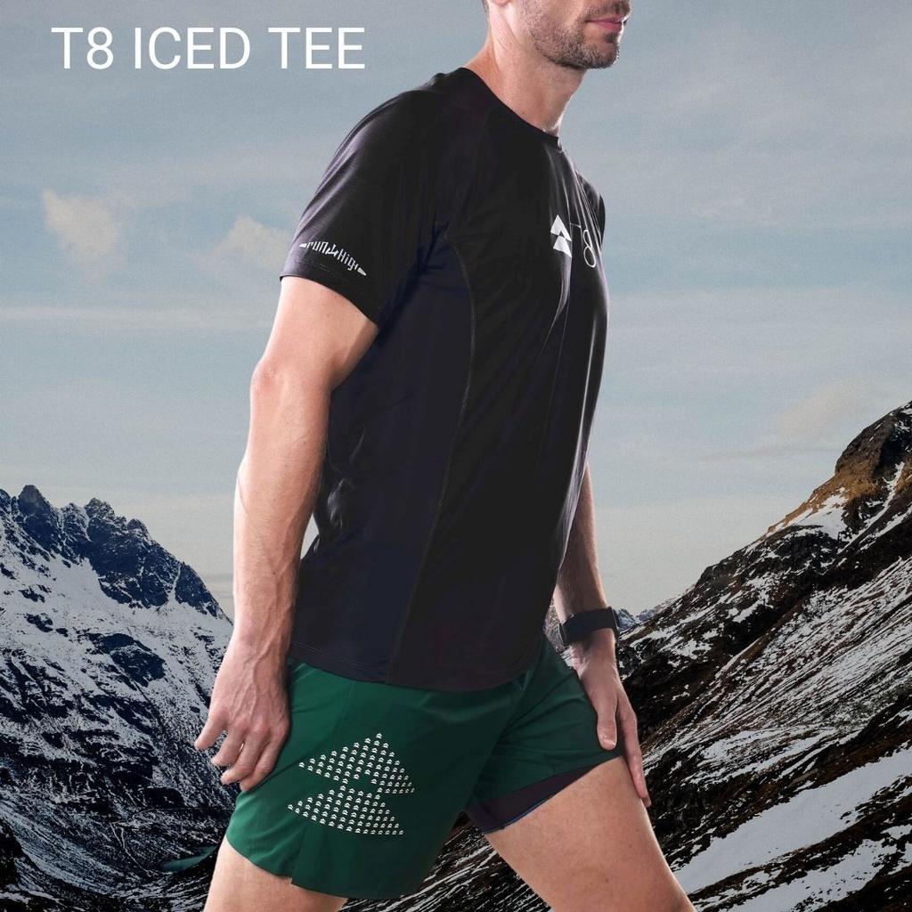 Áo Chạy Bộ Nam T8 Iced Tee Men - Đen/Pure Black