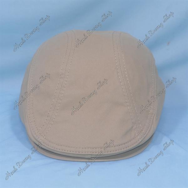Nón mỏ vịt nón beret có nút đóng ở kết có khóa tăng giảm size dành cho người lớn không có logo - Kaki Vàng
