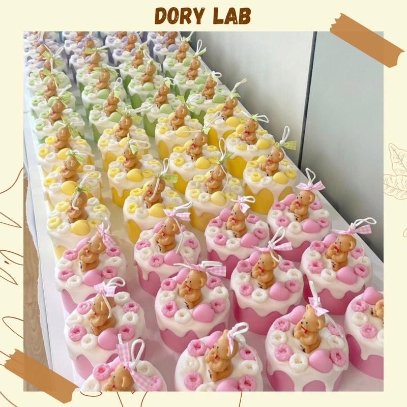 Nến Thơm Bánh Kem Gấu Con Handmade Không Khói - Dory Lab