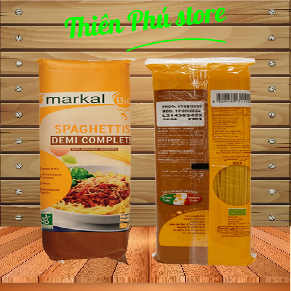 Mì spaghetti bán lứt hữu cơ Markal 500g