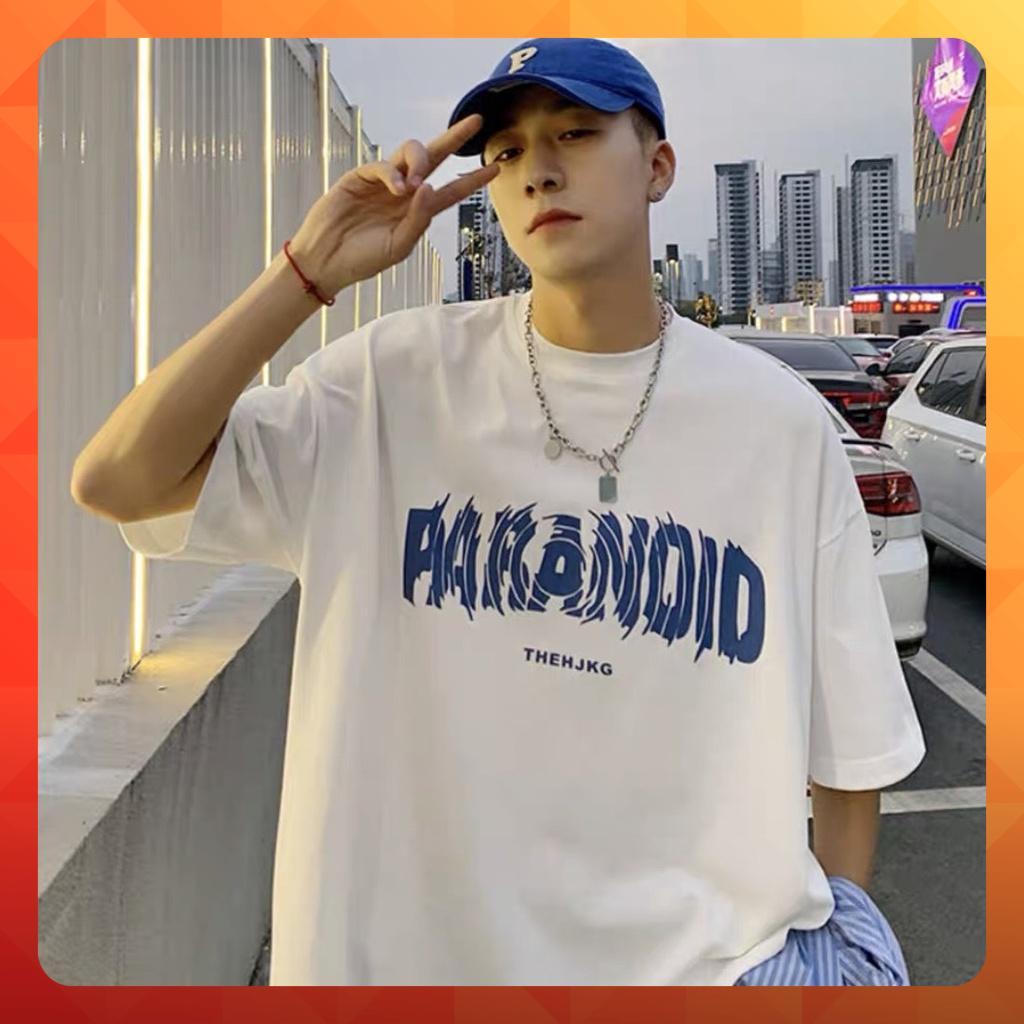 Áo thun tay lỡ form rộng họa tiết in PARANOID - phông ulzzang unisex nam nữ đều mặc được