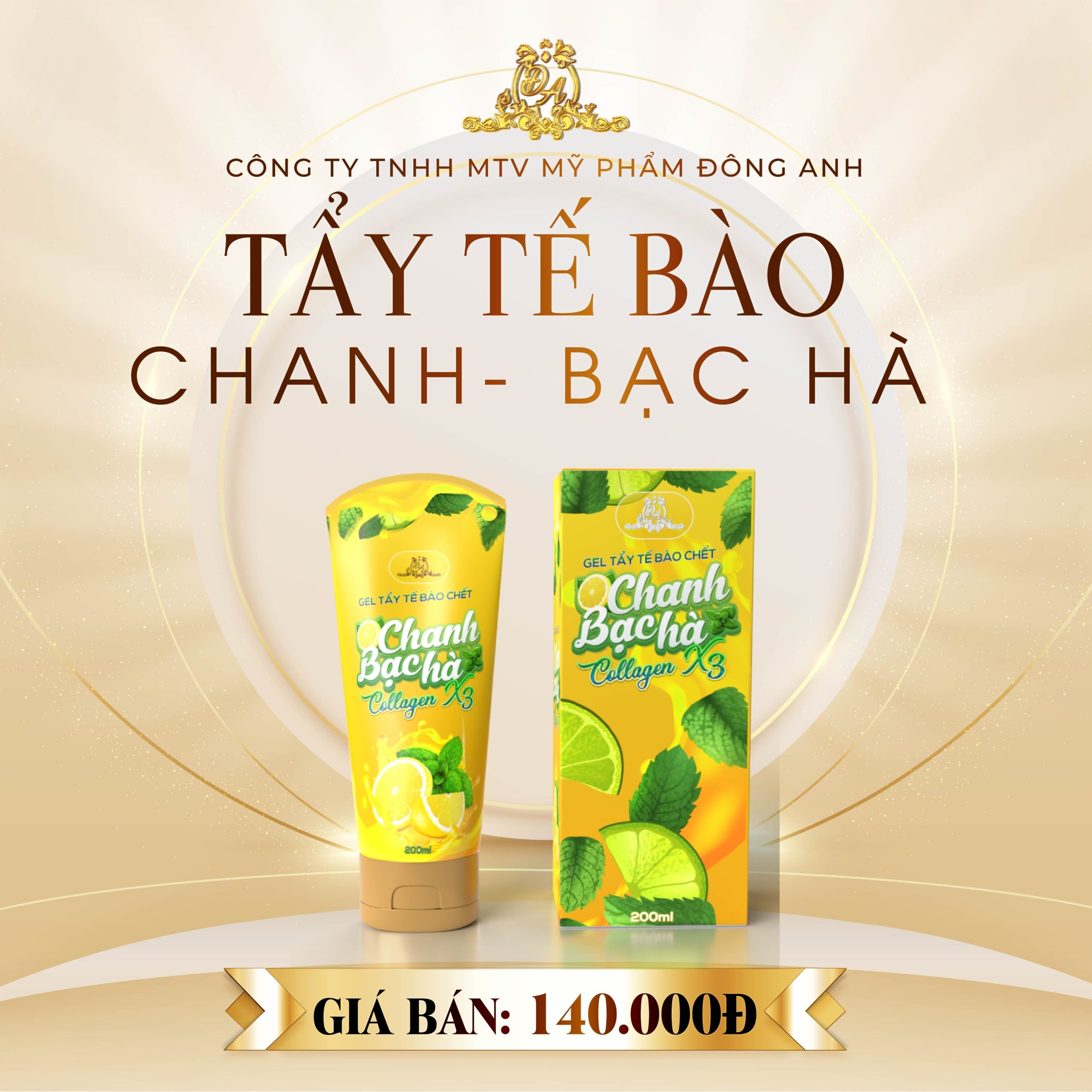 Kỳ Tế Bào Chết Collagen X3 Tẩy Tế Bào Chết Chanh Bạc Hà Làm Sạch An Toàn The Mát Dịu Nhẹ Đông Anh Chính Hãng 200ml