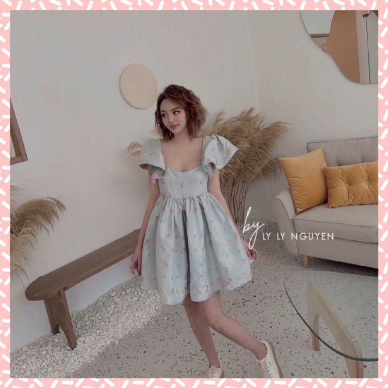 ĐẦM CHE BỤNG DÁNG BABYDOLL HOA LỤA CÁNH TIÊN BẦU MẶC ĐƯỢC