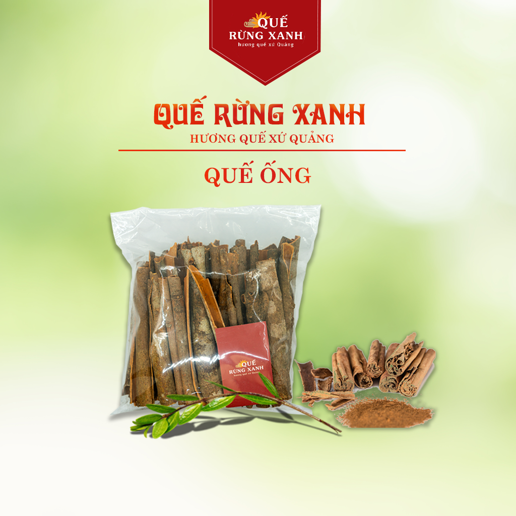 Hình ảnh Ống quế chưa cạo nguyên chất 100% từ quế rừng Trà Bồng túi 500g, thương hiệu Quế Rừng Xanh, tốt cho sức khỏe - CHÍNH HÃNG