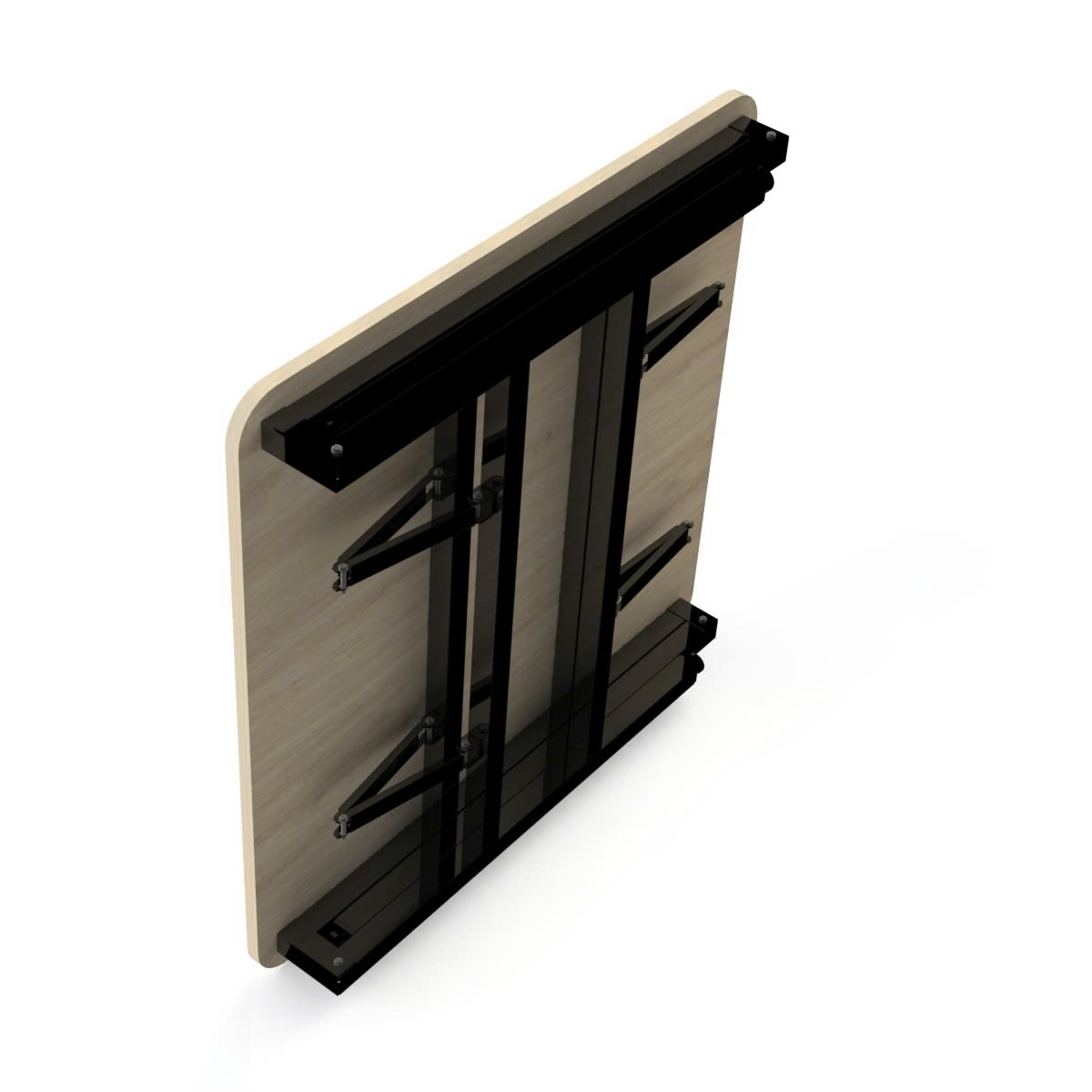 Bàn Làm Việc, Bàn Ăn, Bàn Học Gấp Gọn Chân Sắt Gấp Gọn Mặt Gỗ MDF Vuông 80cm