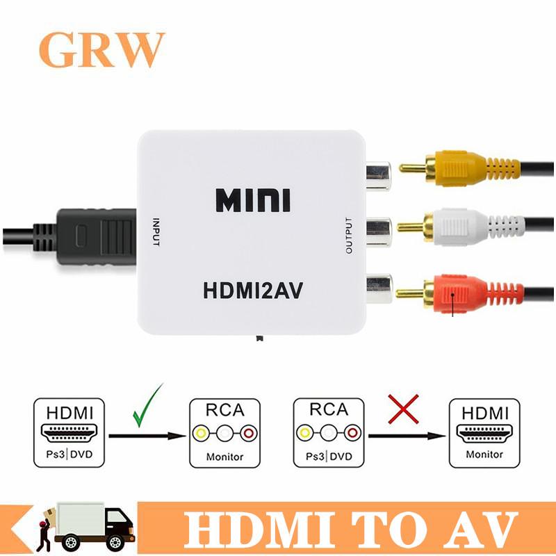 Sale HDMI đến RCA AV/CVBS Bộ chuyển đổi video HD HDMI sang RCA AV/CVSB L/R Video 1080p Mini HDMI đến AV