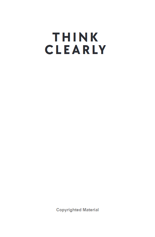 Sách ngoại văn: Think Clearly - Eight Simple Rules To Succeed In The Data Age