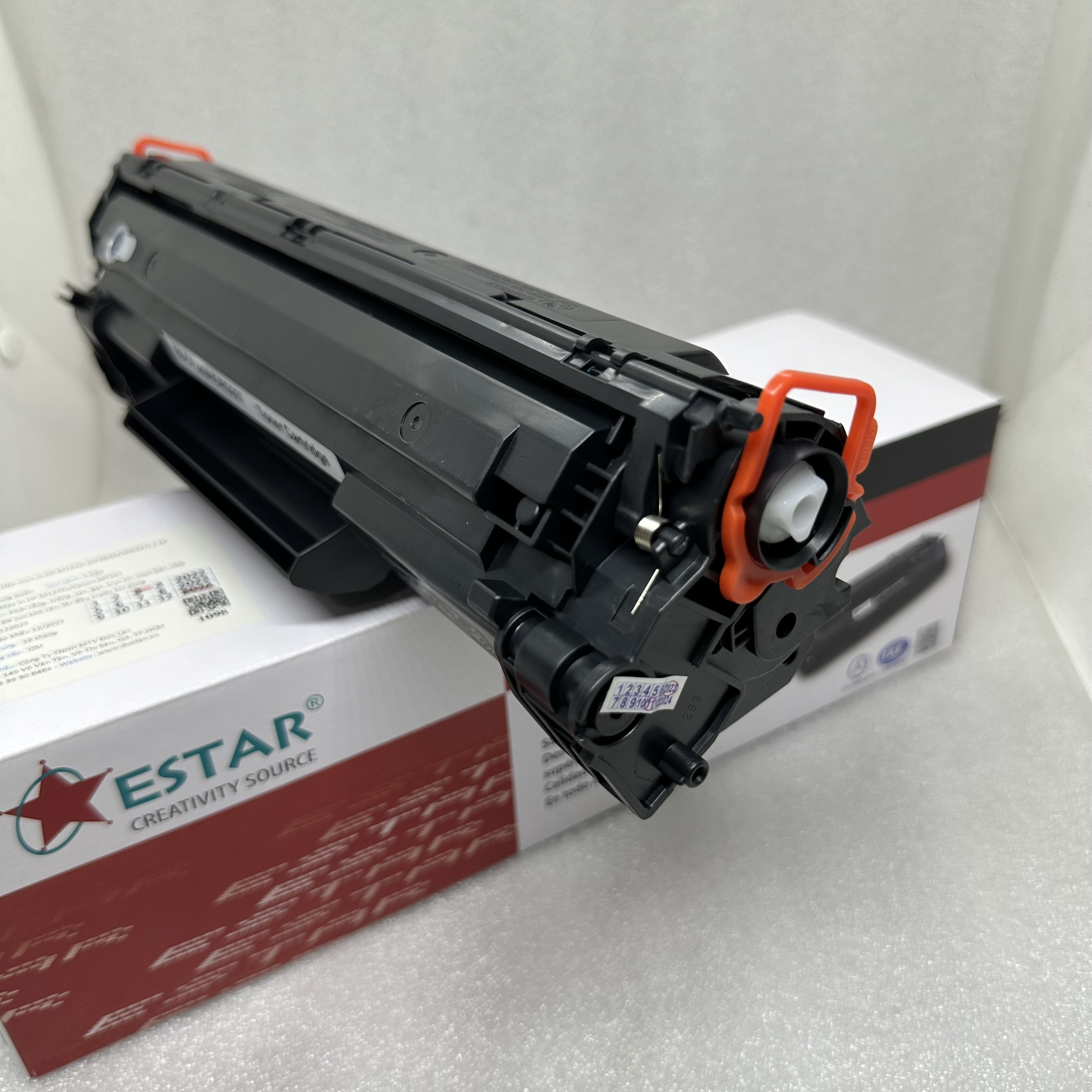 Hộp mực Estar CB435A/CE285A dùng cho máy in Hp P1102, M1132, M1212NF, LBP6030, 6030W, MF3010, 6000, Có lỗ đổ mực, đậm đẹp - hàng chính hãng