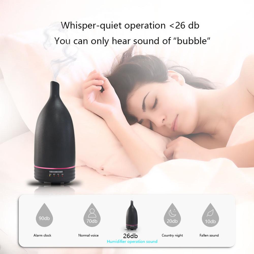 VVPEC 100ML Tinh Dầu Gốm Hương Thơm Máy Phun Sương Tạo Độ Ẩm Nhà Khuếch Tán Hương Thơm Với 7 Đèn LED Điện Phun Sương Tạo Cho Xe Ô Tô bàn Làm Việc