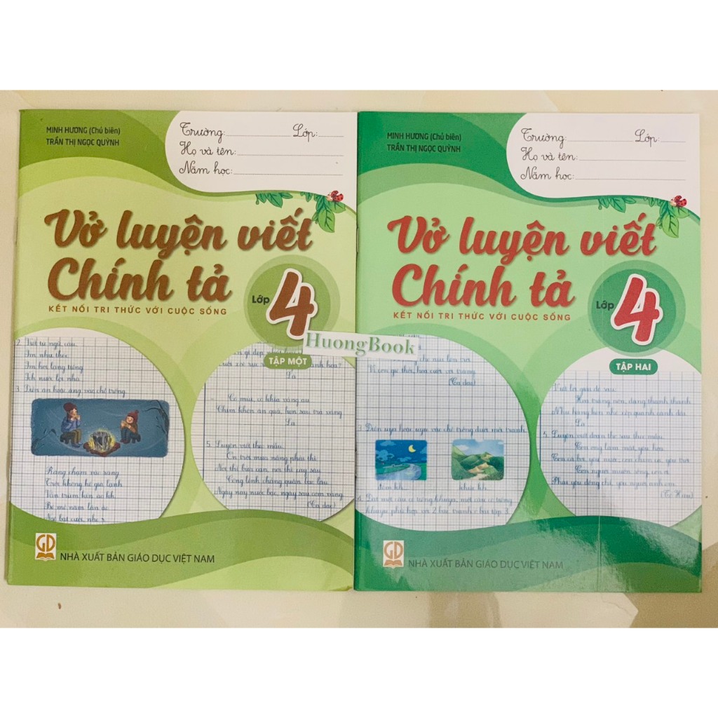 Sách - Combo Vở Luyện Viết Chính Tả Lớp 4 tập 1+2 - 2023