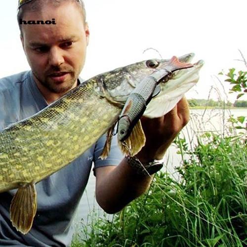 Mồi giả câu cá 5 khúc có lưỡi câu