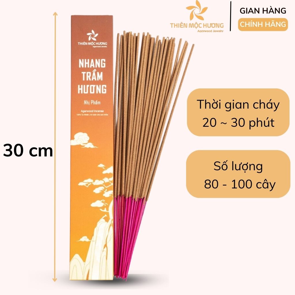 Combo trải nghiệm nhang trầm hương cao cấp Thiên Mộc Hương không hóa chất, an toàn sức khỏe, thơm dịu nhẹ