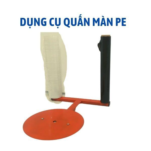 Dụng cụ quấn màn pe, dạng 2 lõi, bàn xoay giúp đóng gói hàng hóa nhanh chóng nhẹ nhàng. Chịu tải 70kg