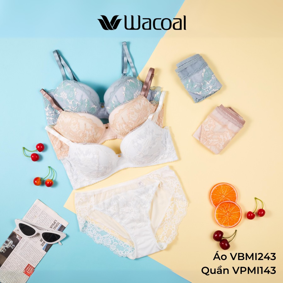 Quần lót Wacoal ren, đáy cotton thoáng khí VPMI143 - PMI143