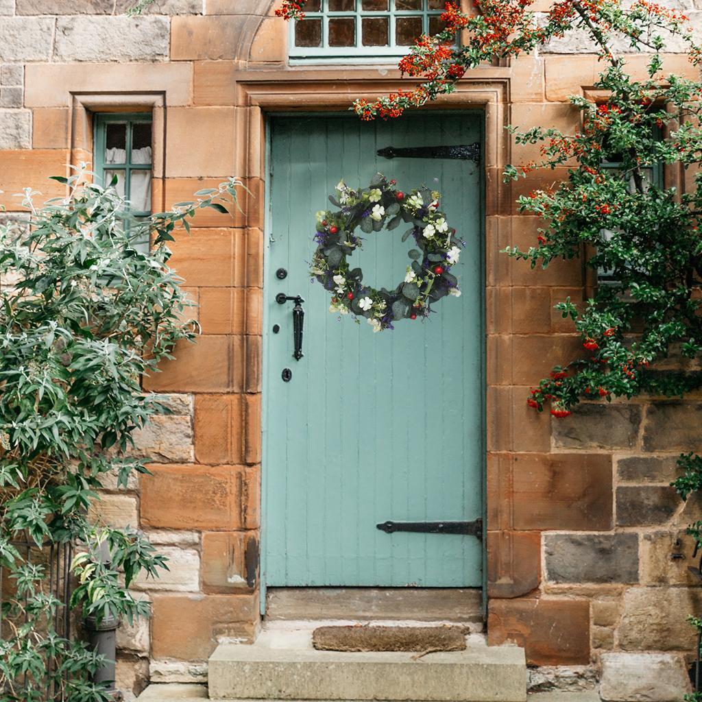 Eucalyptus Wreath Green Leaves Indoor Front Door Garland Festival Decoration
