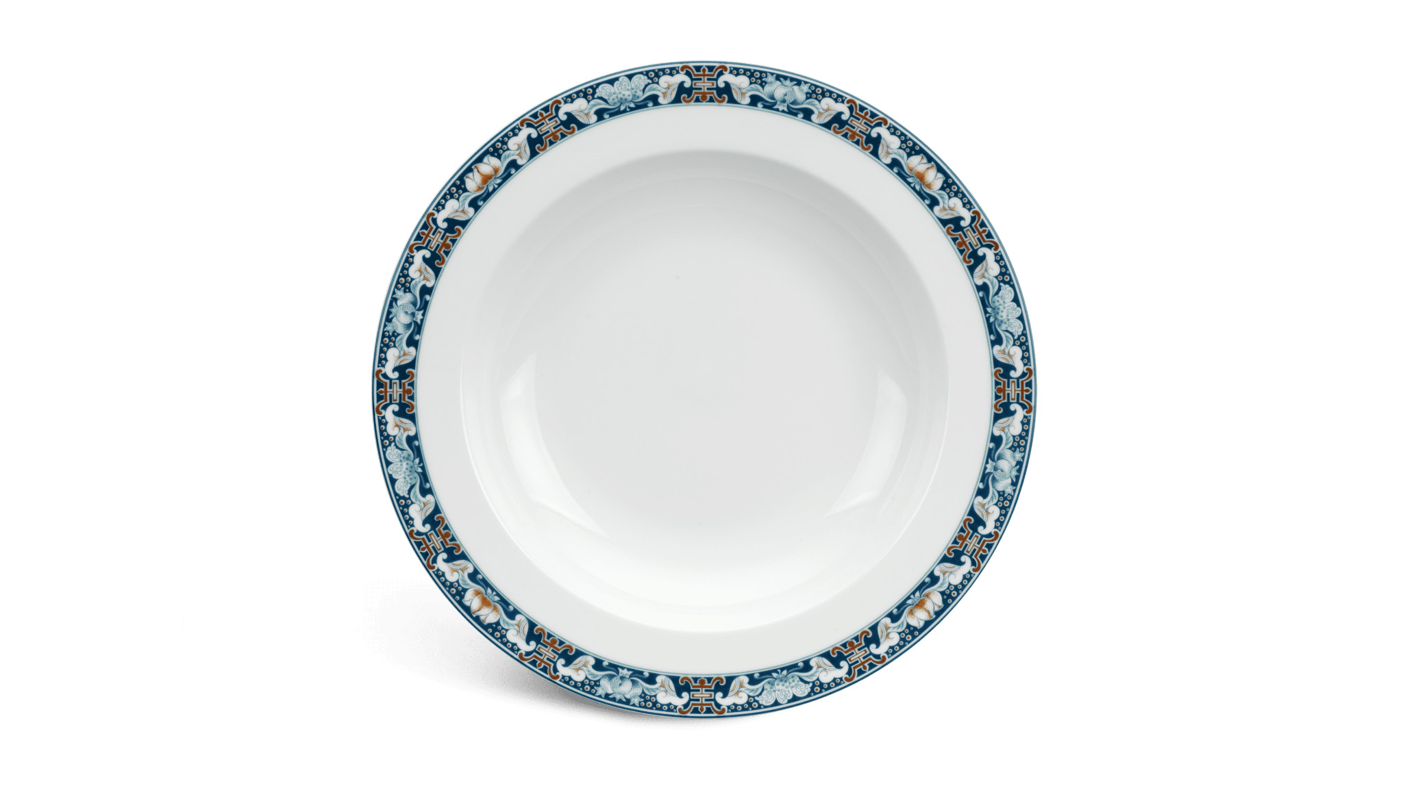 Dĩa súp 23cm Jasmine Phước Lộc Thọ - Gốm sứ cao cấp Minh Long