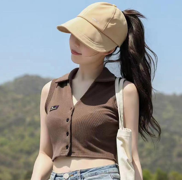 Mũ nữ phong cách Hàn mới, nón nữ vành lưỡi trai cao cấp chống tia UV