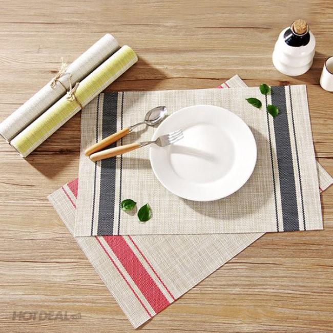 Tấm lót bàn ăn Bamboo placemat bằng tre tự nhiên nhiều màu 2021