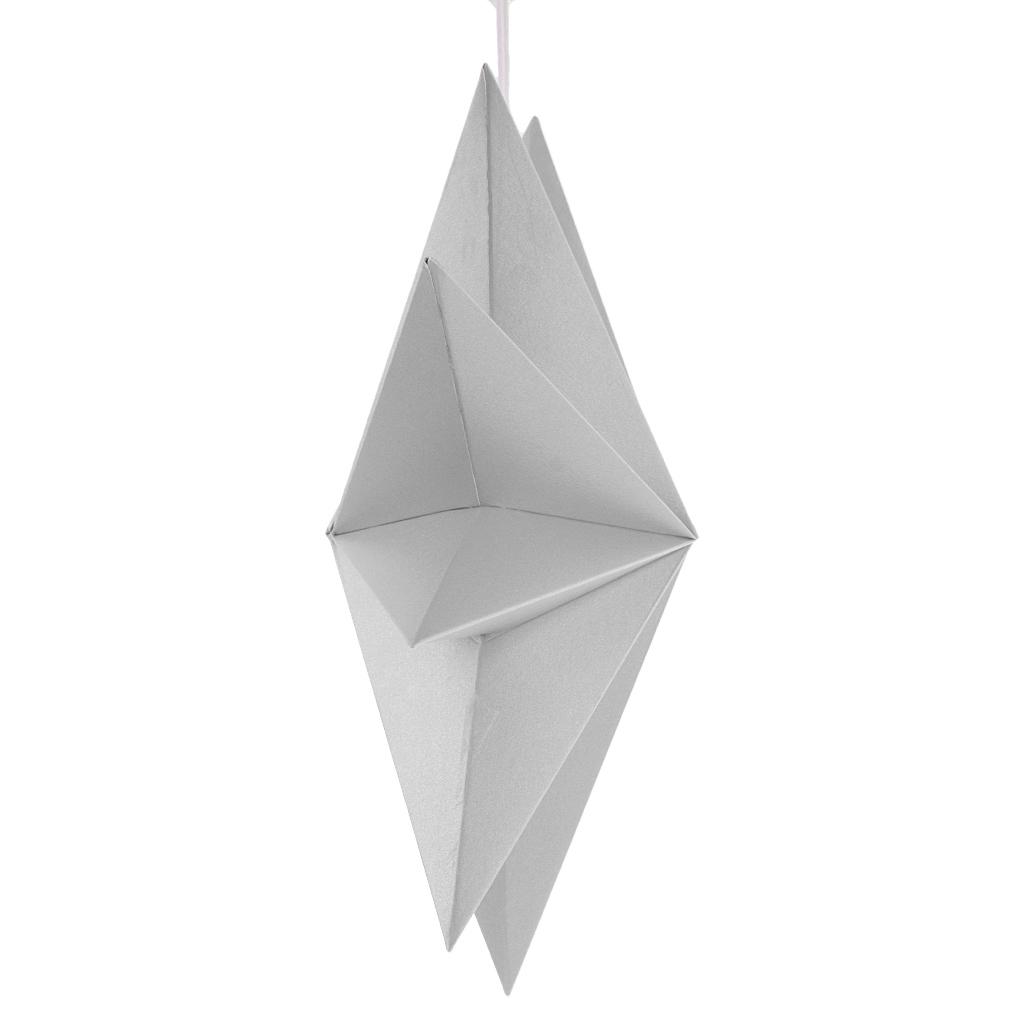 3D Giấy 9 Điểm Sao Cưới Năm Mới Nhà Vườn Treo Trang Trí Xám + Đen