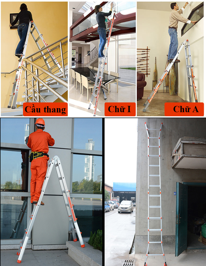 Thang Nhôm Trượt Đa Năng 4.47 Mét AD04