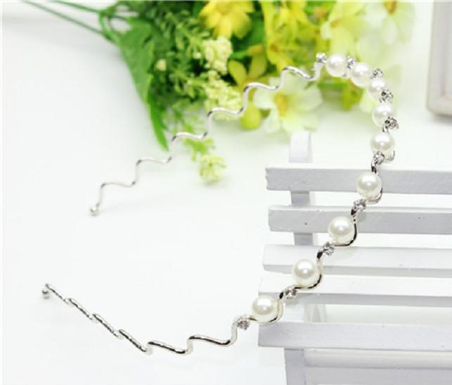 Cài Tóc Ngọc Trai Đính Đá - Trắng