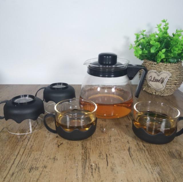 Bộ ấm pha trà thủy tinh