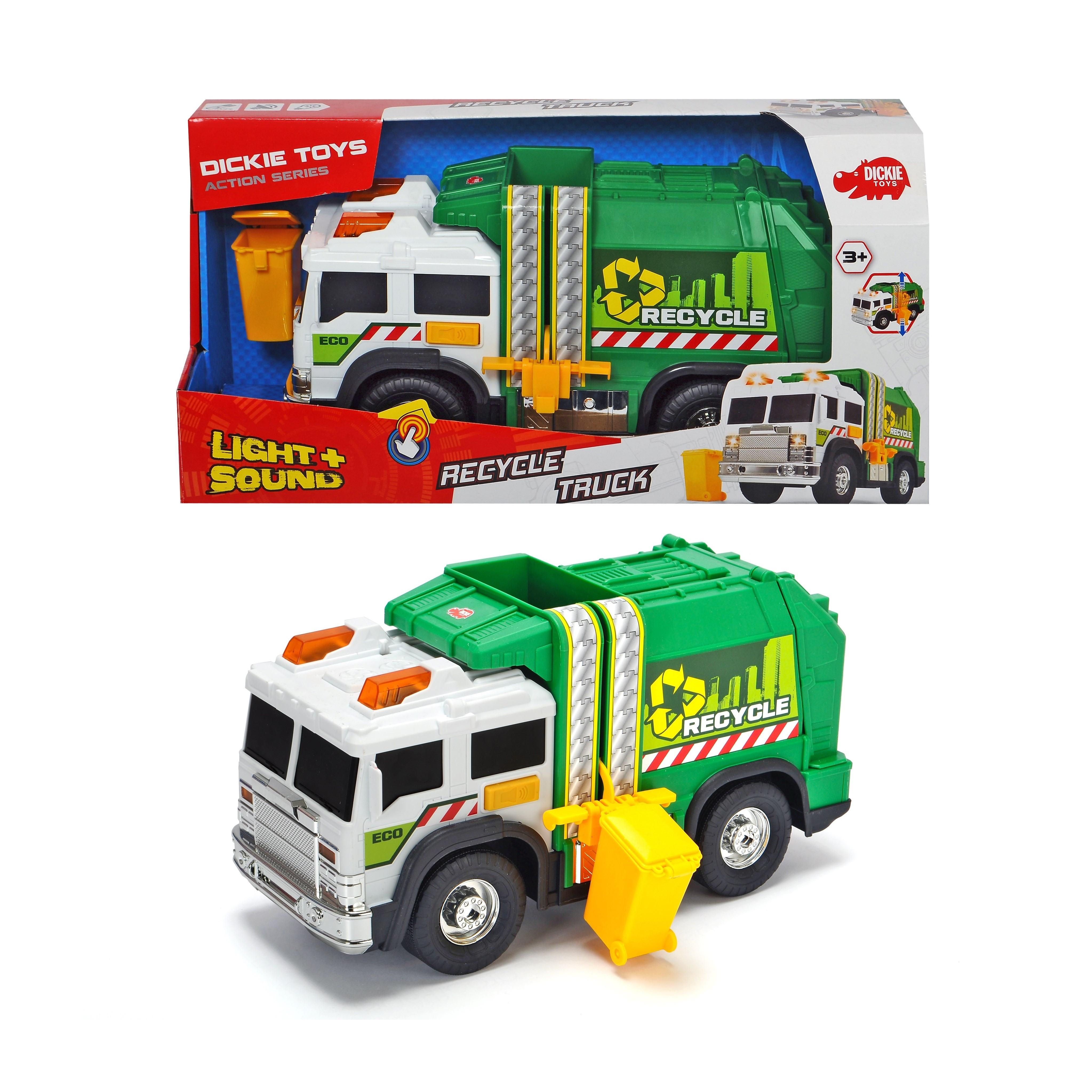 Đồ Chơi Xe Rác Vệ Sinh Đường Phố Dành Cho Bé Yêu DICKIE TOYS Recycle Truck 203306006 - Đồ Chơi Đức Chính Hãng