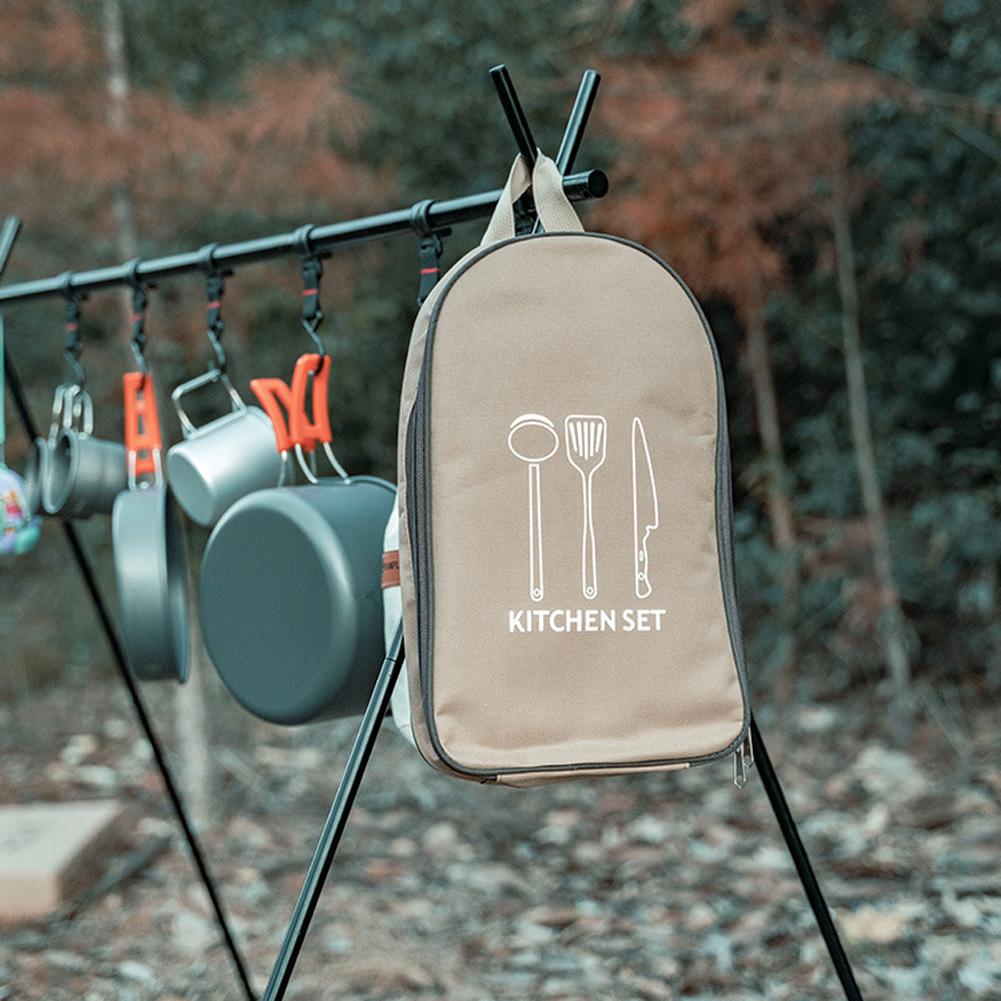 Túi đựng dụng cụ nấu ăn di động cắm trại ngoài trời, vải Oxford Fabress