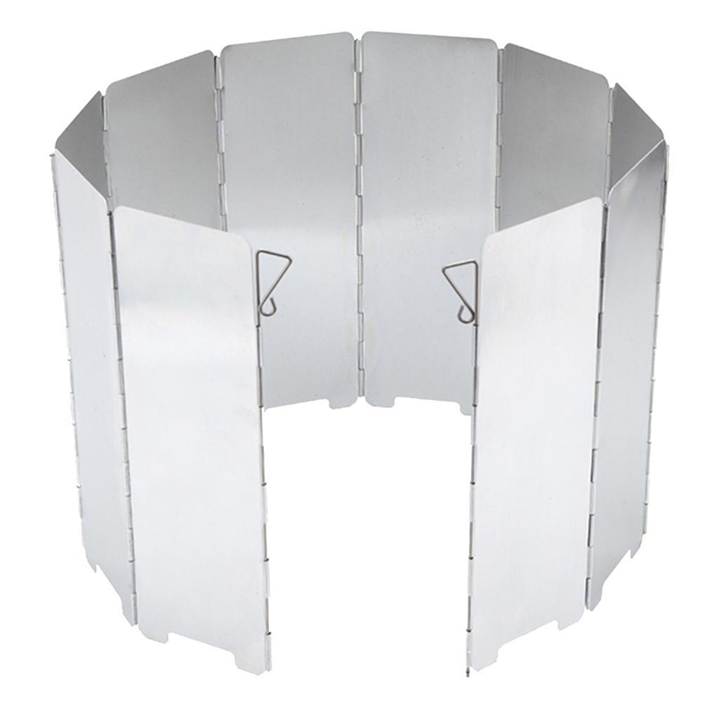 20x Folding Plates Outdoor Stove Wind Camping Kitchen Gas Screen Foldable