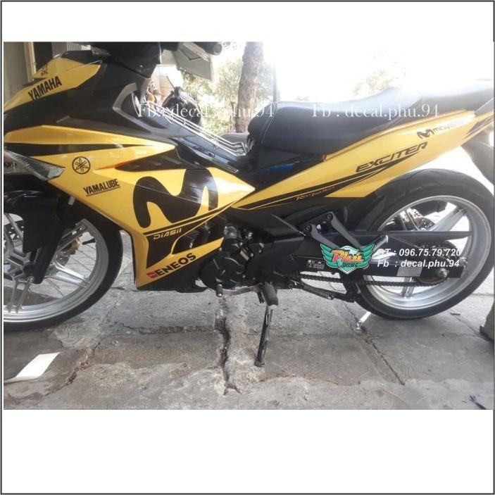 Tem Rời Exciter 150 Movistar vàng đen