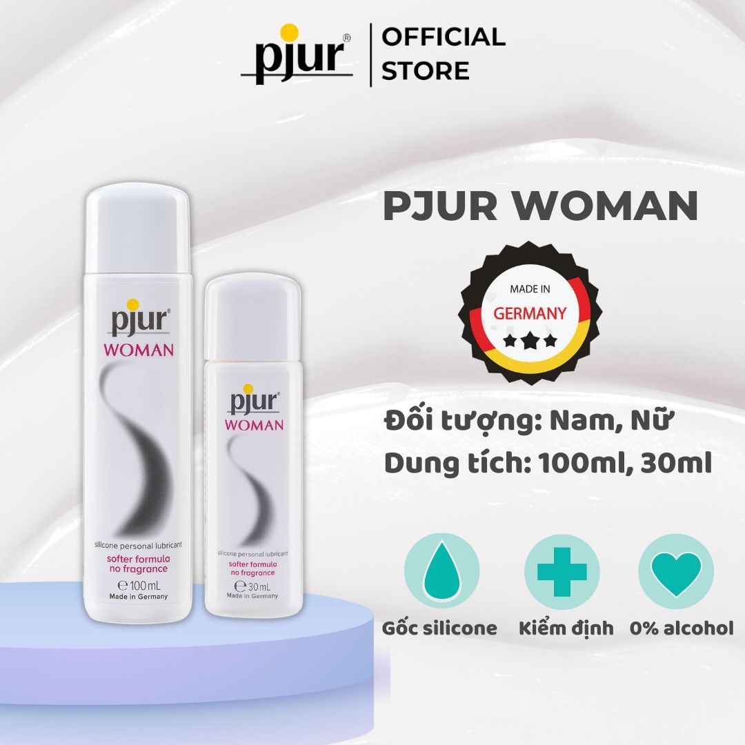 Gel bôi trơn silicone Pjur Woman Chai 100ml chất lỏng nhẹ mềm mại và an toàn cho da không chứa hóa chất an toàn sức khỏe