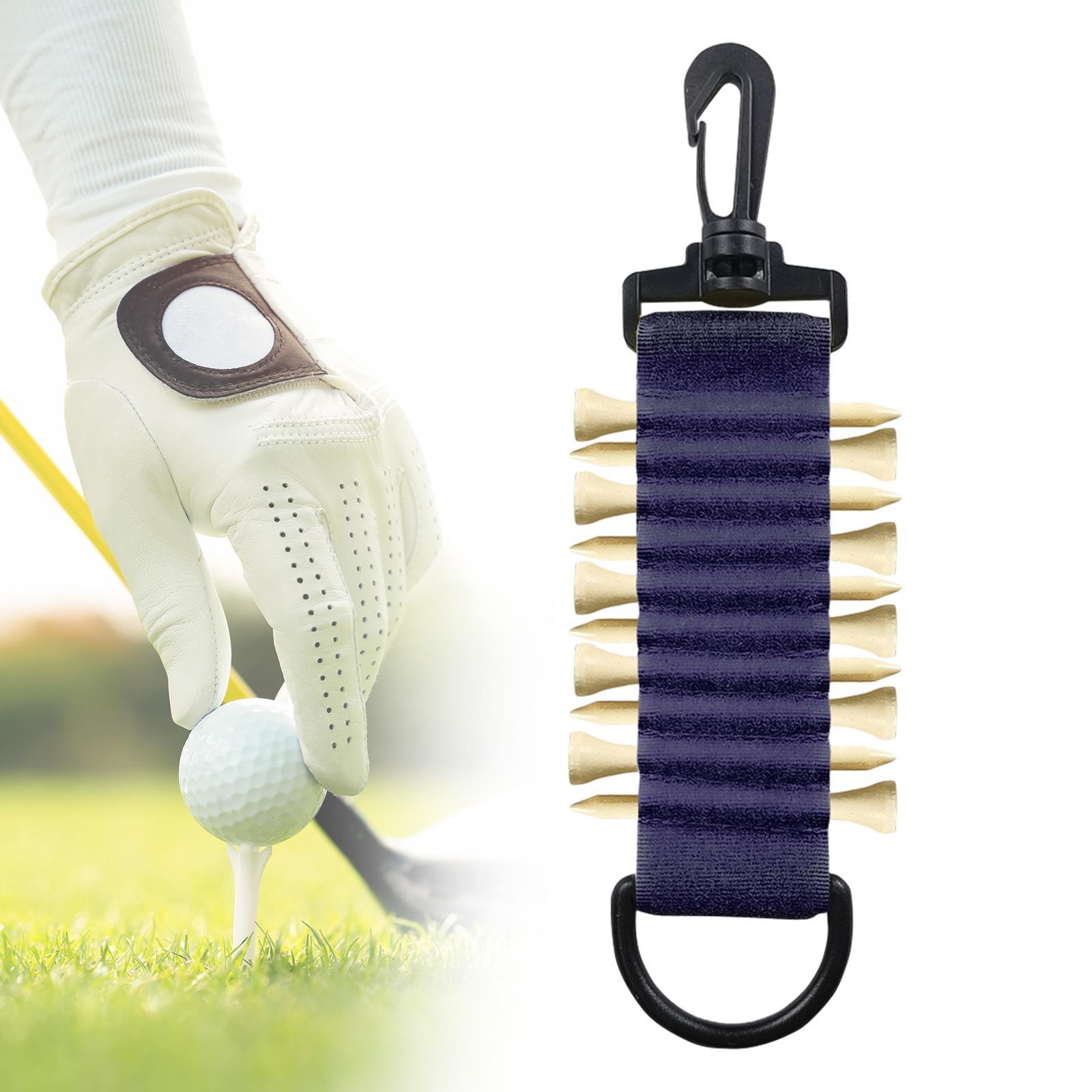Golf Tee Holder Portable to Attach to Golf Bag Golf Tees Storage 10 Golf Tees Golf Tee Carrier for Golf Carts Driving Hitting
