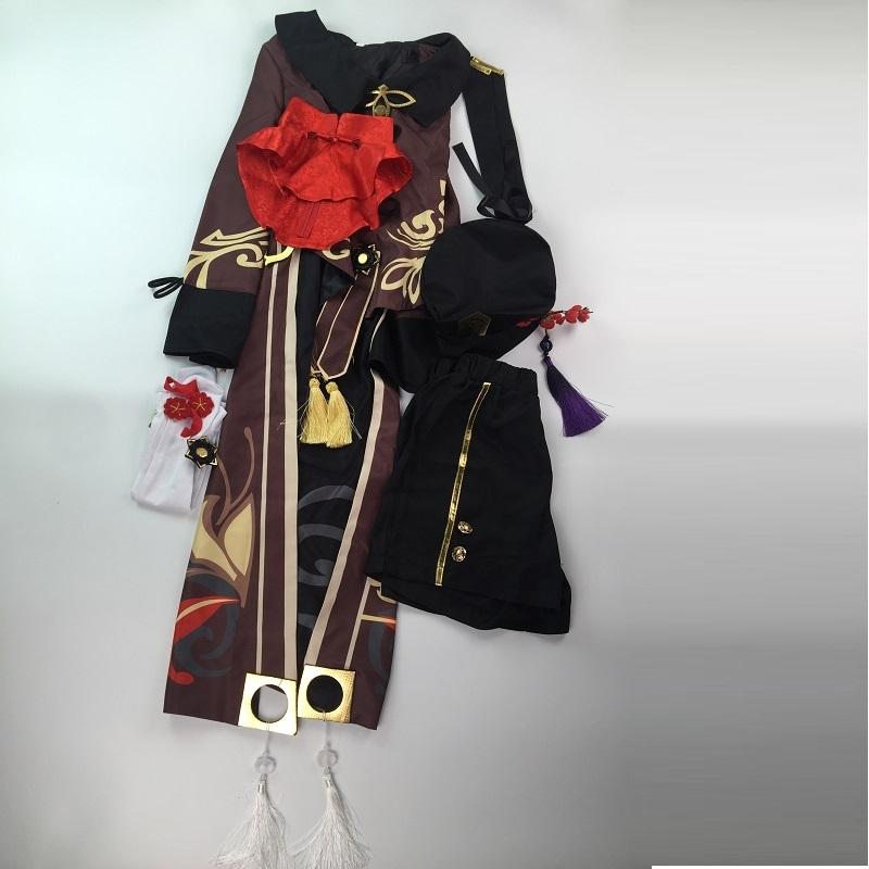 Genshin Tác Động Hutao Trang Phục Hóa Trang Đồng Nhất Tóc Giả Hóa Trò Chơi Hồ Tạo Mũ Giày Phong Cách Trung Hoa Halloween Phụ Nữ Trẻ Em Gái Trẻ Em