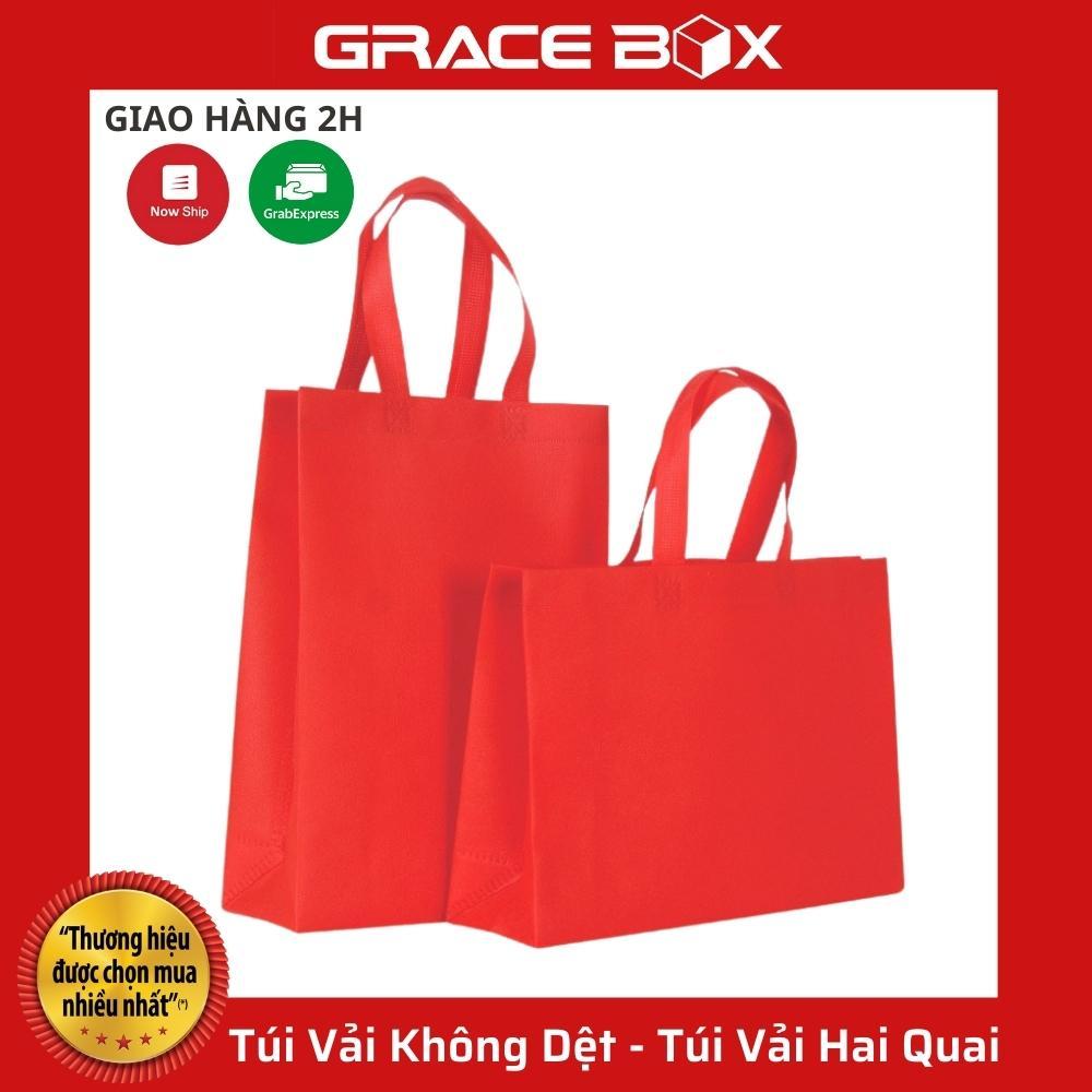Túi Vải Không Dệt - Túi Vải Bảo Vệ Môi Trường - Túi Vải Hai Quai - Siêu Thị Bao Bì Grace Box - Màu Kem