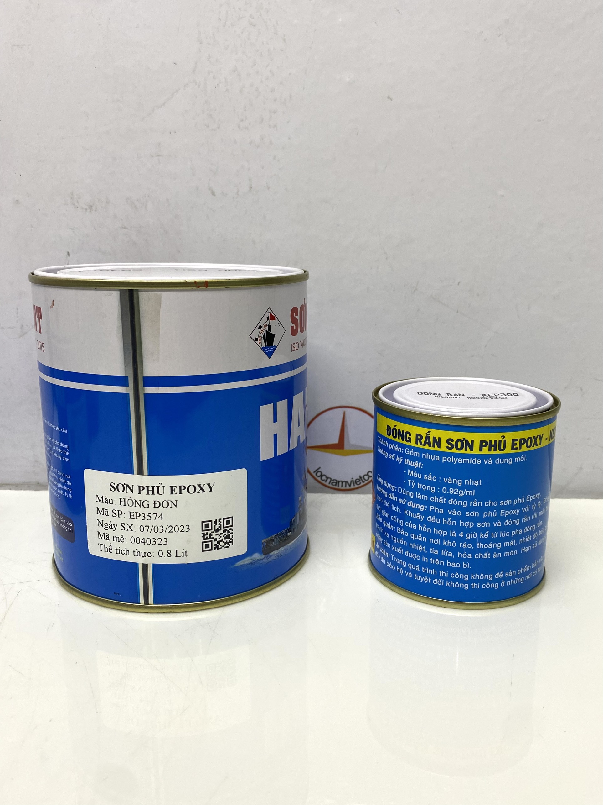 Sơn Epoxy Hải Âu màu cam EP574 1L/Bộ