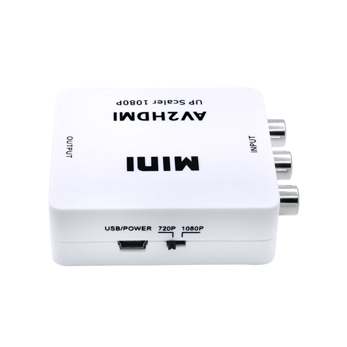 HUB Chuyển đổi mini AV sang HDMI Hỗ trợ đầu ra HDMI 1080p hoặc 720p