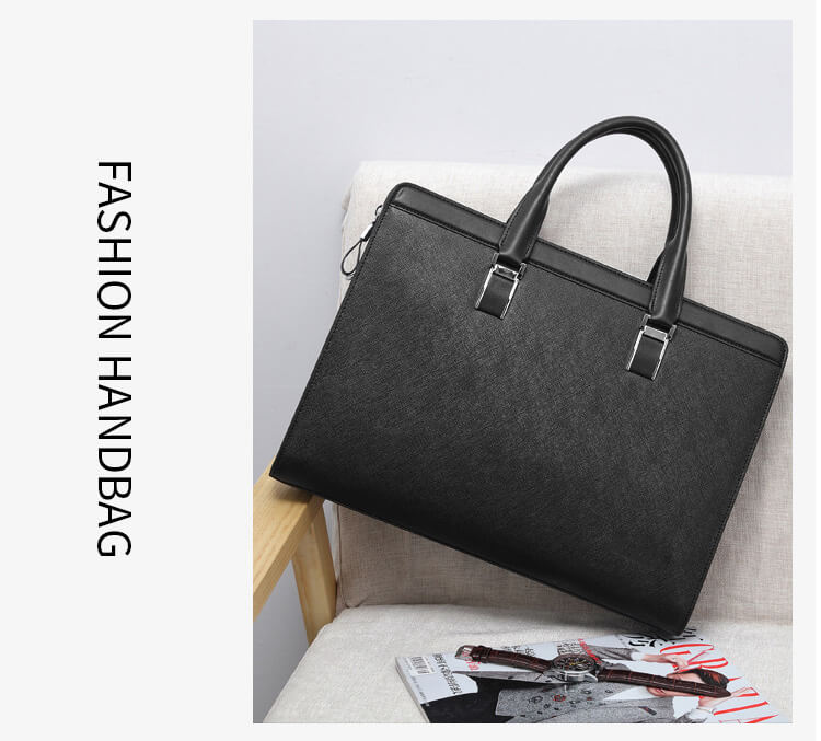 Túi Xách, Cặp Thời Trang Công Sở Nam Da Bò Sanffiano Cao Cấp CDX11 Đen