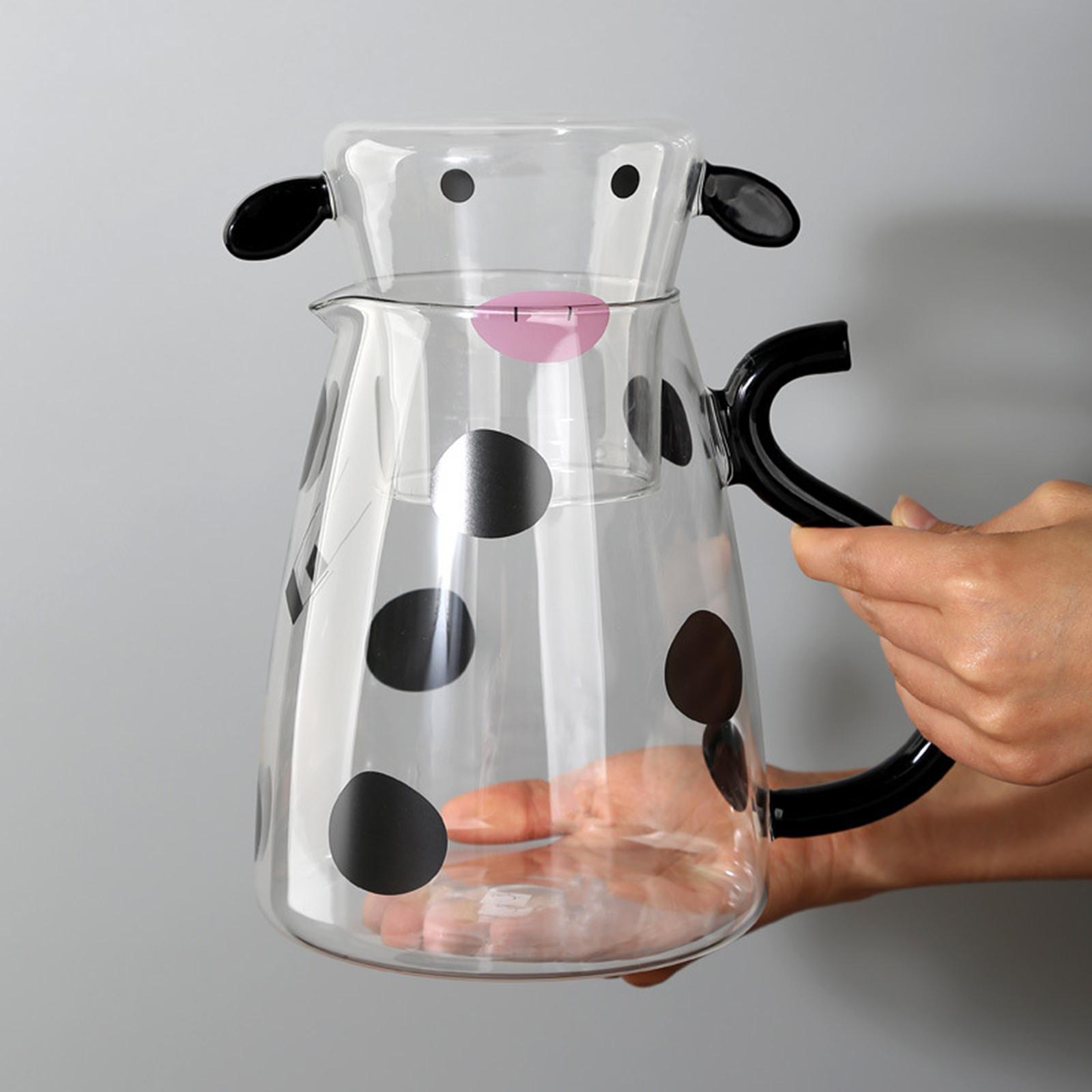 Milk Glass Kettle Cute Coffee Pot Portable for Milk