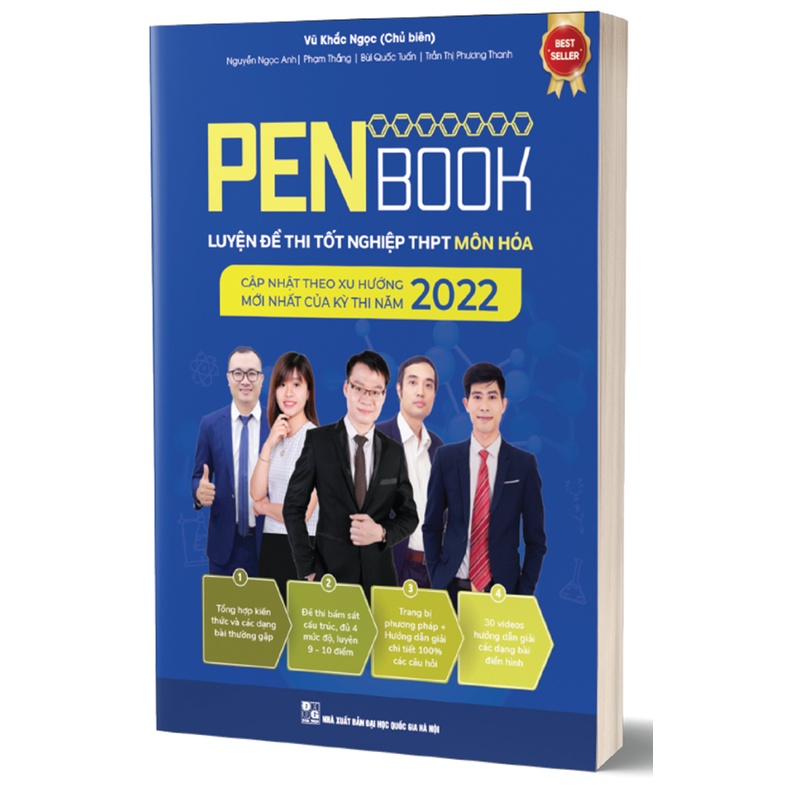 Sách Combo Khối B: PENBOOK Luyện Đề Thi Tốt Nghiệp THPT - Bộ 3 Môn Toán, Hóa, Sinh - BẢN QUYỀN