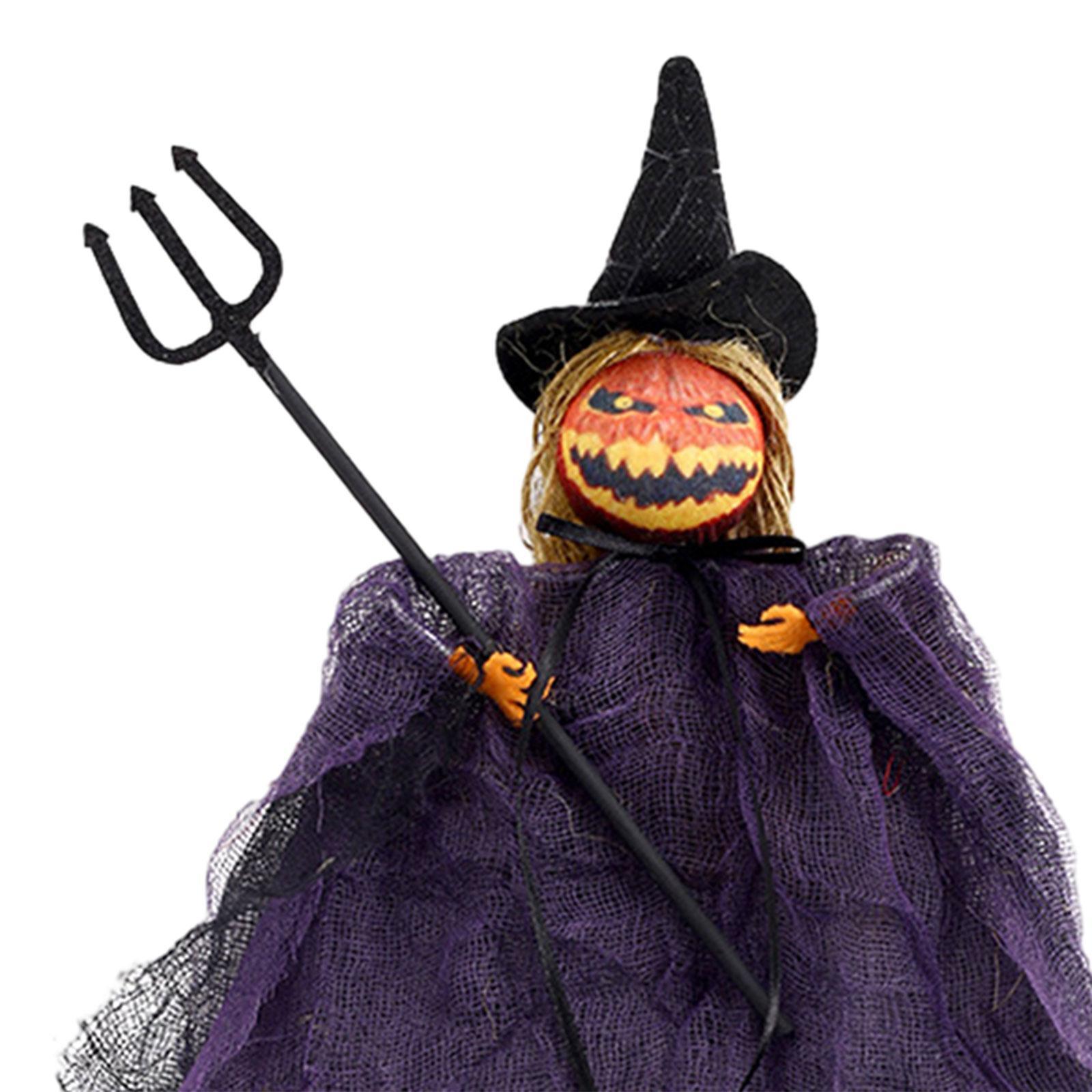 Halloween Pumpkin Doll Pendant Decor Photo Props Toys for Garden Office Home