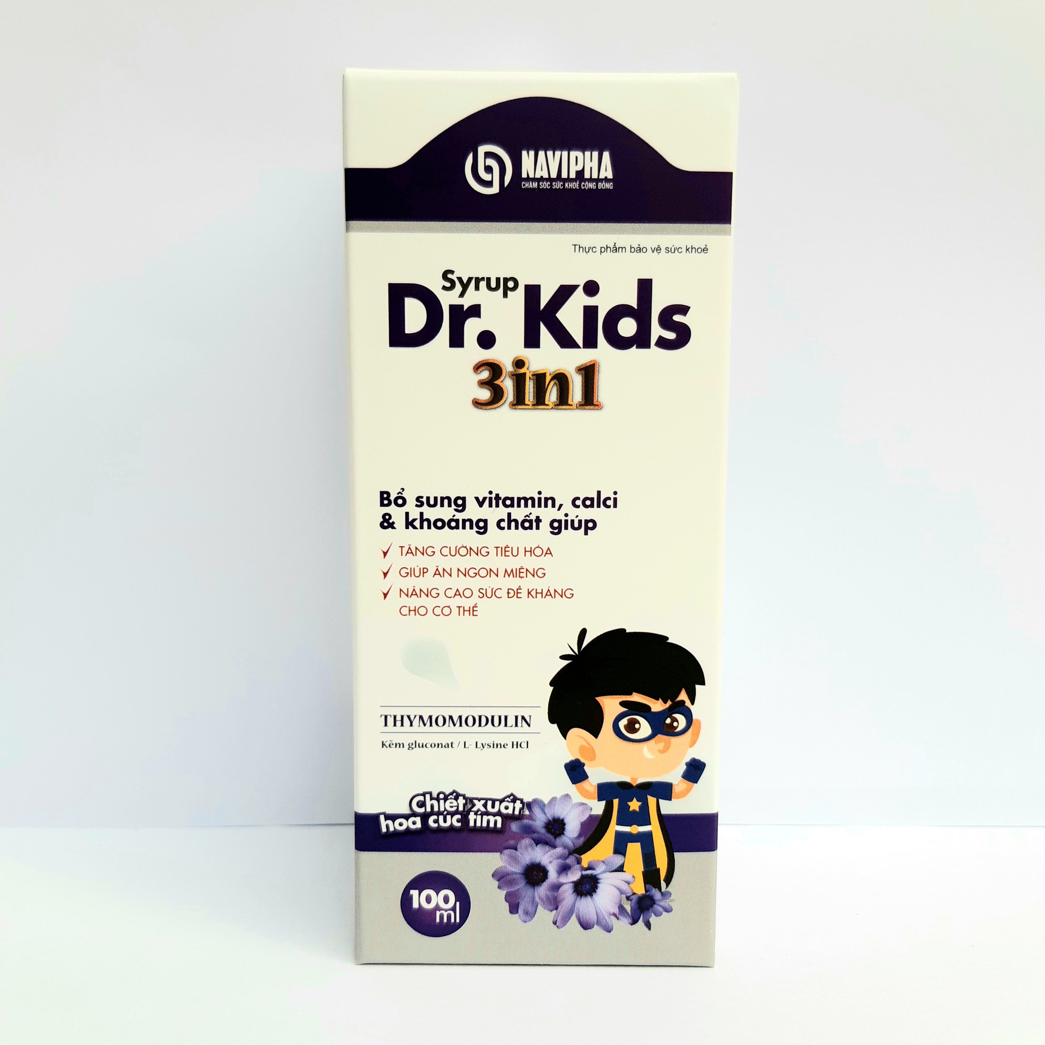 Thực Phẩm Bảo Vệ Sức Khỏe Syrup Dr.Kids 3in1 Giúp Trẻ Tăng Cường Tiêu Hóa, Ăn Ngon Miệng, Tăng Sức Đề Kháng