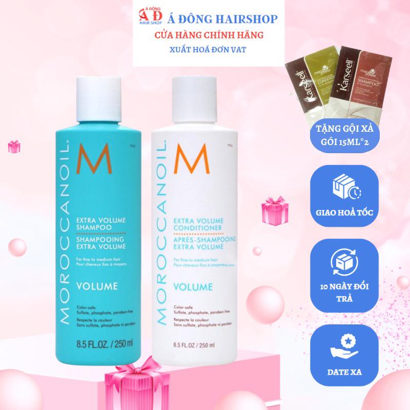 Bộ Dầu gội xả tăng phồng Moroccanoil Extra Volume chính hãƞg cho tóc thưa mảnh xẹp