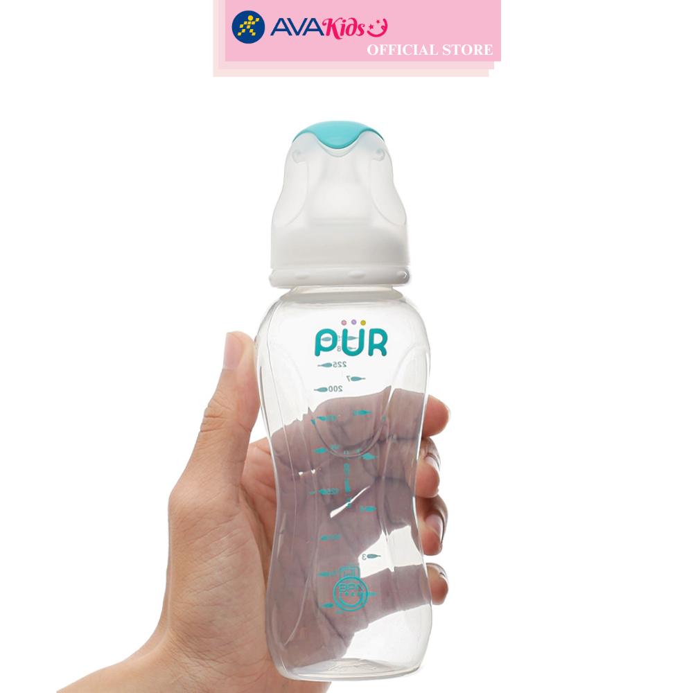 Bình sữa nhựa PP Pur Comfort Feeder 1603 cổ hẹp 250 ml (từ 6 tháng)